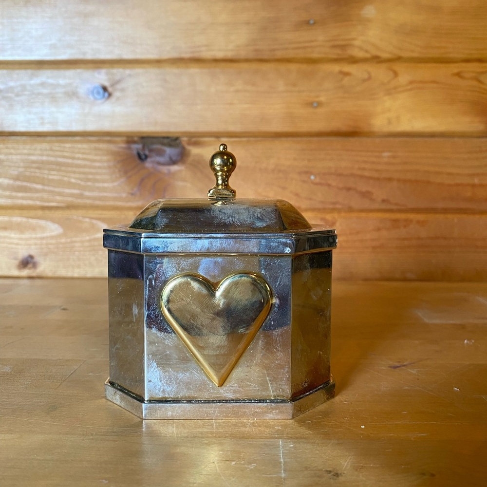 Lenox Gold and Silver Octagonal Heart Box